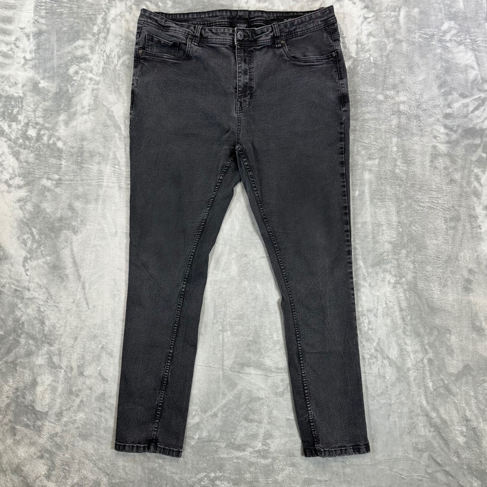 The Perfect Jean Skinny Fit Jeans Mens Size 42x34 Charcoal Gray Black Denim Pant